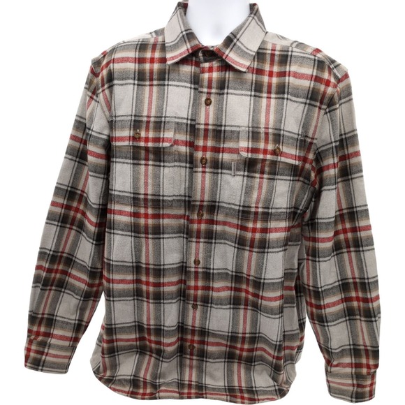 Carhartt Other - Carhartt Flannel Shirt Men's size M Red White Plaid 100% Cotton Original Fit